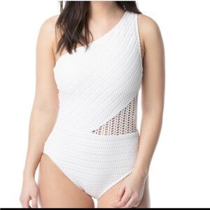 Contours by Coco Reef Suraya One Shoulder Bra Sized One Piece Swimsuit s…